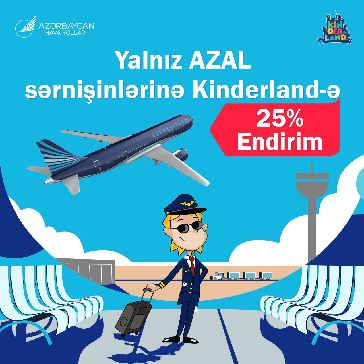 AZAL sərnişinləri üçün Kinderland-ə 25% Endirim